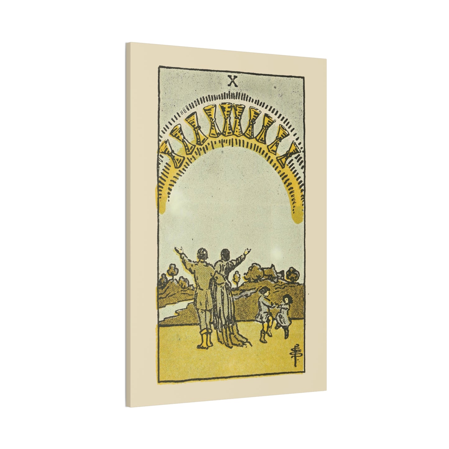 Ten Of Cups Canvas Print - Tarot Card Art for Home or Office - Apothecary Decor