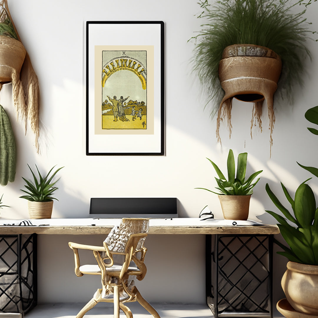 Ten Of Cups Canvas Print - Tarot Card Art for Home or Office - Apothecary Decor
