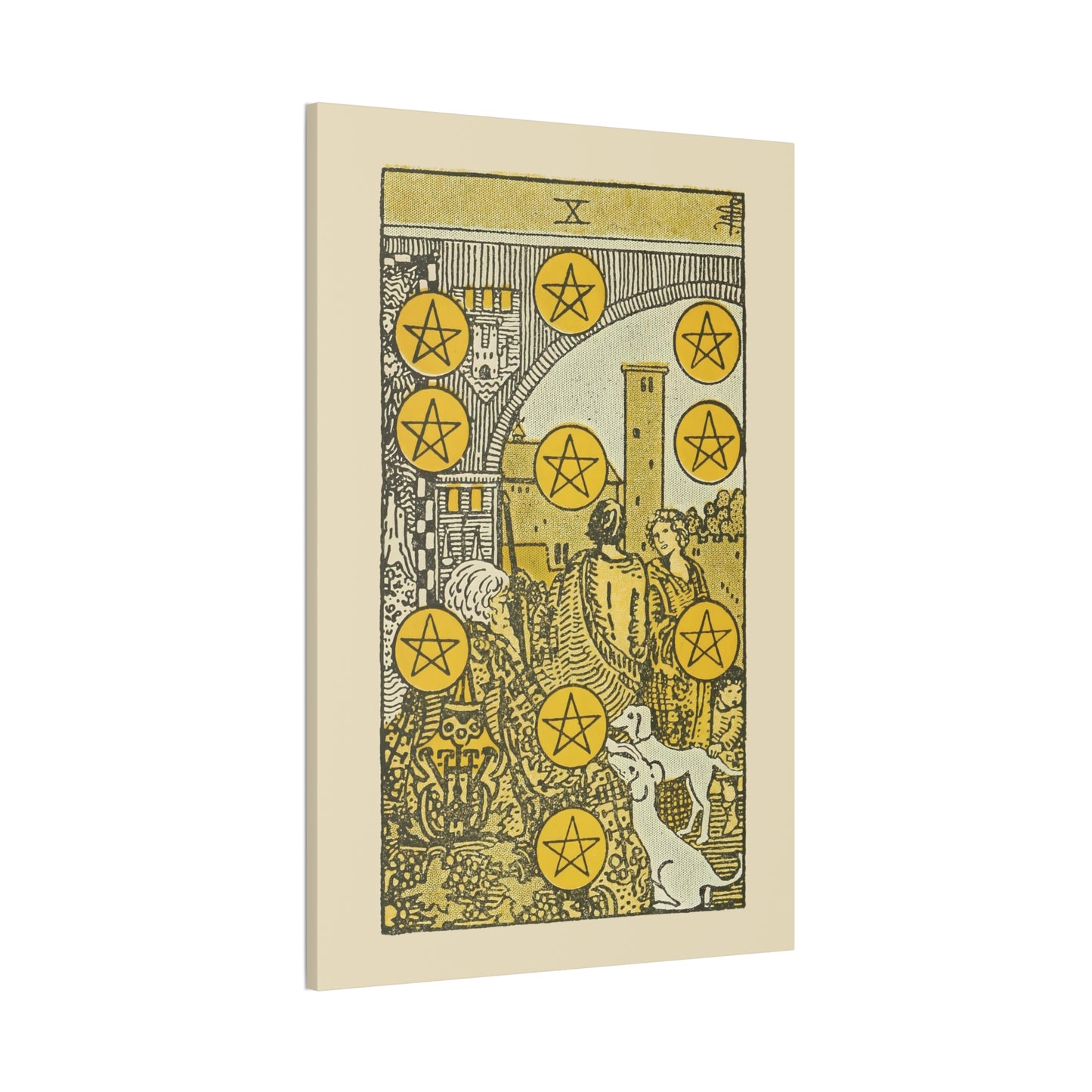 Ten Of Pentacles Canvas Print - Tarot Card Art for Home or Office - Apothecary Decor