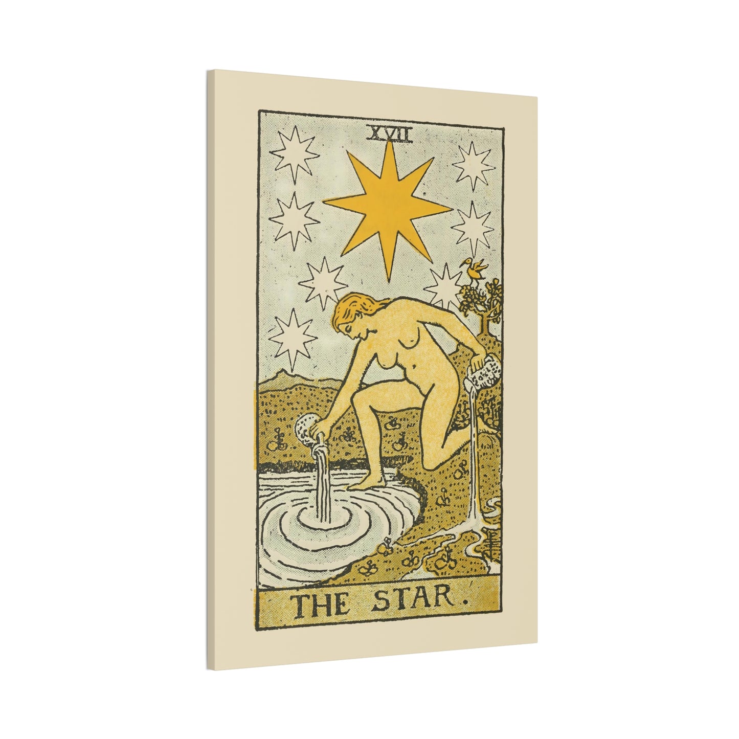 The Star Number 17 Canvas Print - Tarot Card Art for Home or Office - Apothecary Decor