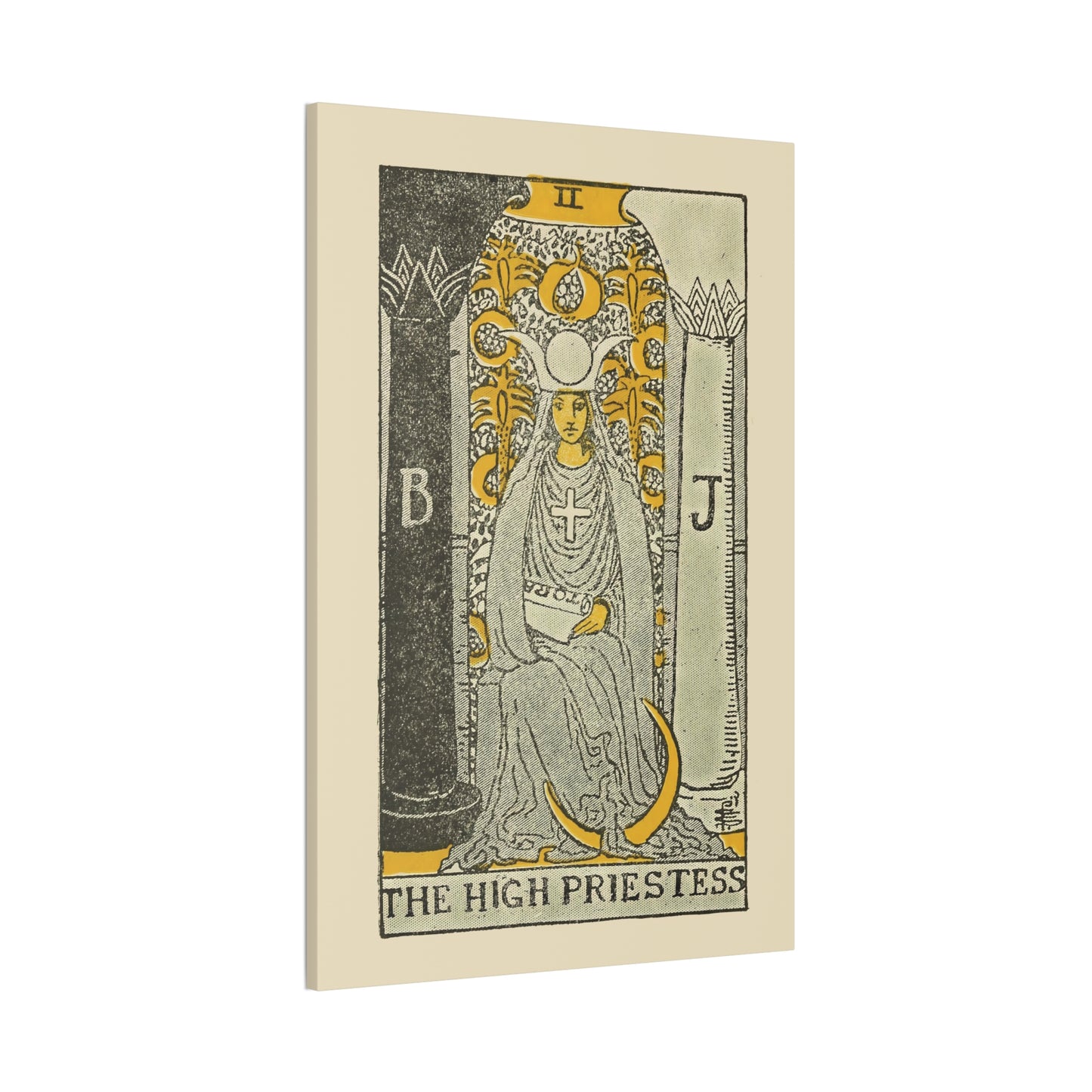 The High Priestess Number 2 Canvas Print - Tarot Card Art for Home or Office - Apothecary Decor