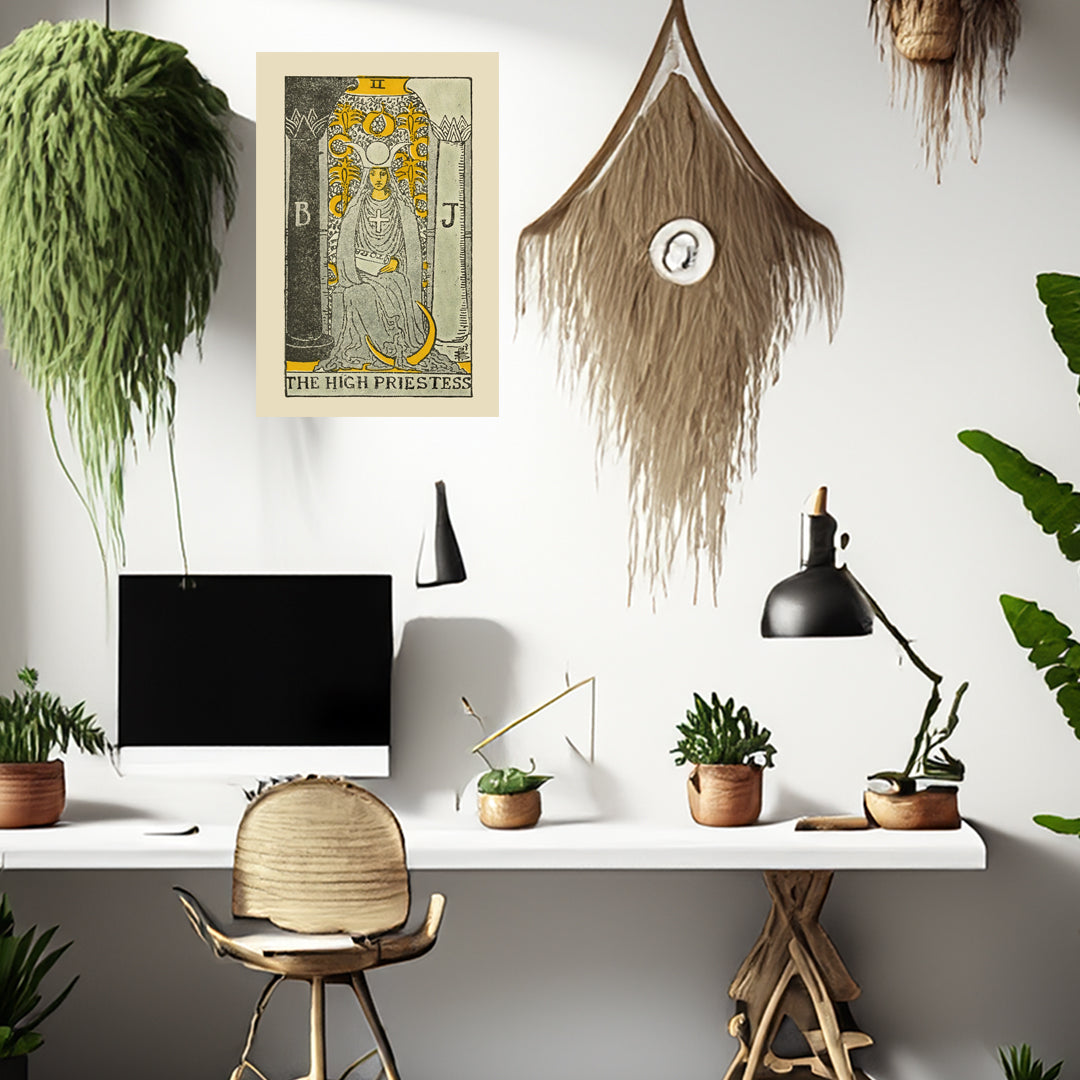 The High Priestess Number 2 Canvas Print - Tarot Card Art for Home or Office - Apothecary Decor