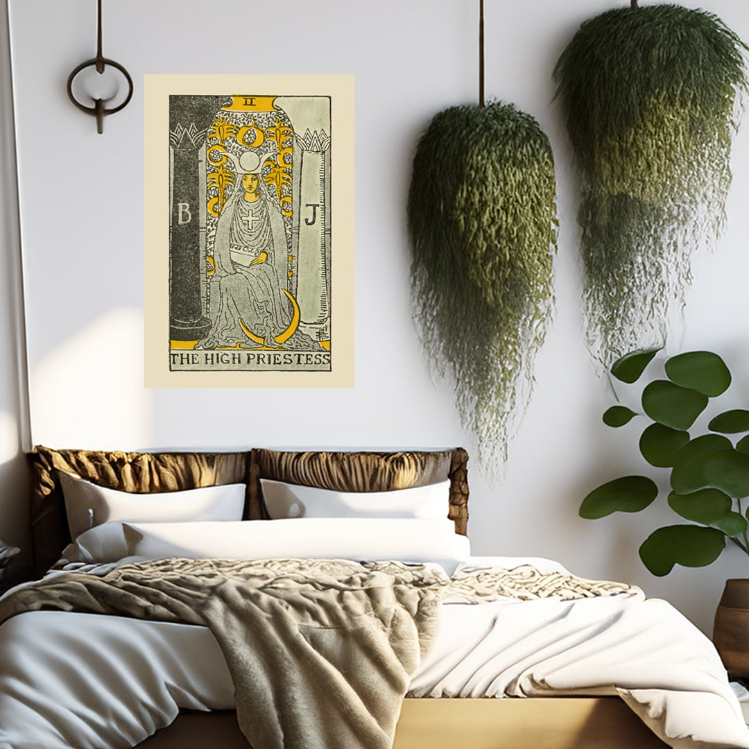 The High Priestess Number 2 Canvas Print - Tarot Card Art for Home or Office - Apothecary Decor
