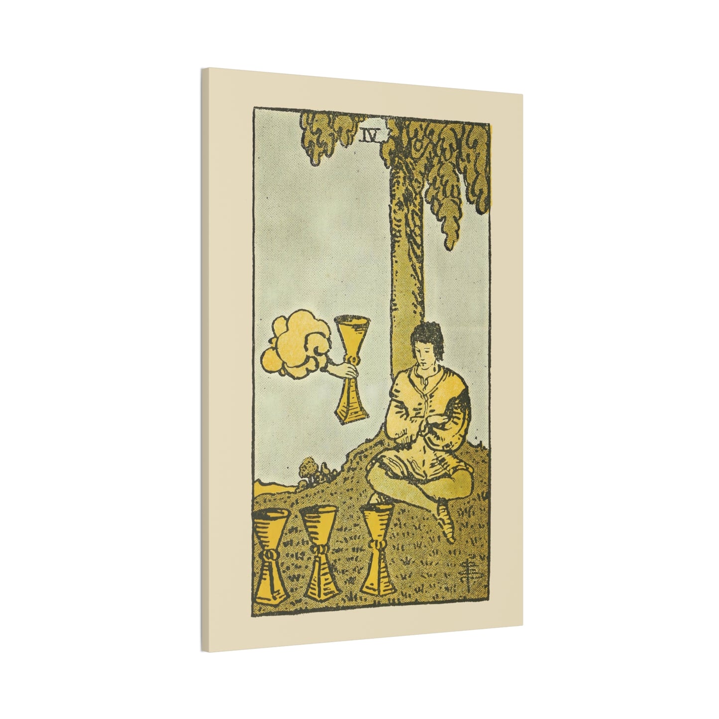 Four Of Cups Canvas Print - Tarot Card Art for Home or Office - Apothecary Decor