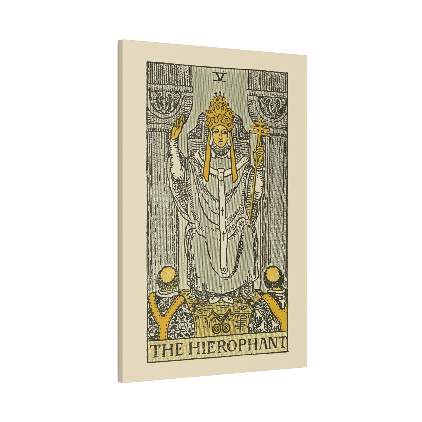 The Hierophant Number 5 Canvas Print - Tarot Card Art for Home or Office - Apothecary Decor