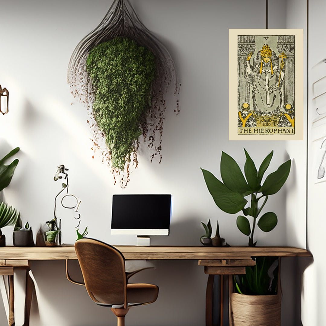 The Hierophant Number 5 Canvas Print - Tarot Card Art for Home or Office - Apothecary Decor