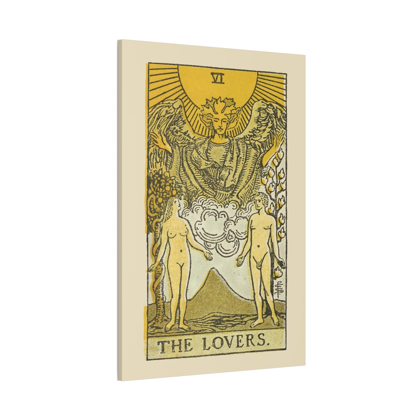 The Lovers Number 6 Canvas Print - Tarot Card Art for Home or Office - Apothecary Decor