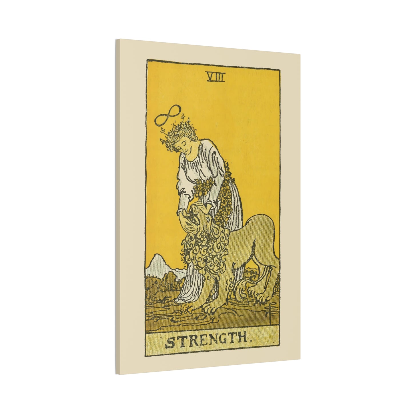 Strength Number 8 Canvas Print - Tarot Card Art for Home or Office - Apothecary Decor