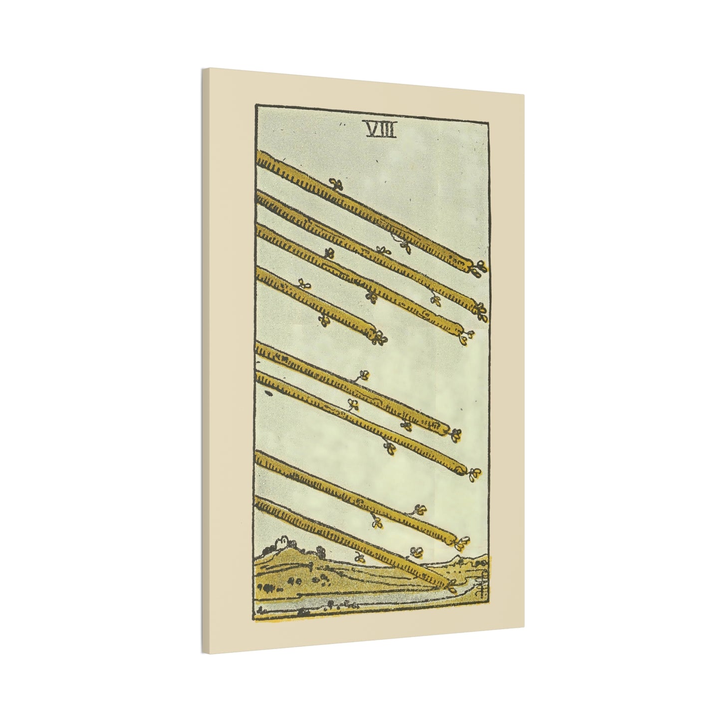 Eight Of Wands Canvas Print - Tarot Card Art for Home or Office - Apothecary Decor