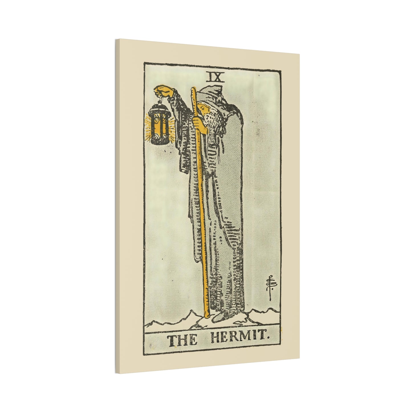 The Hermit Number 9 Canvas Print - Tarot Card Art for Home or Office - Apothecary Decor