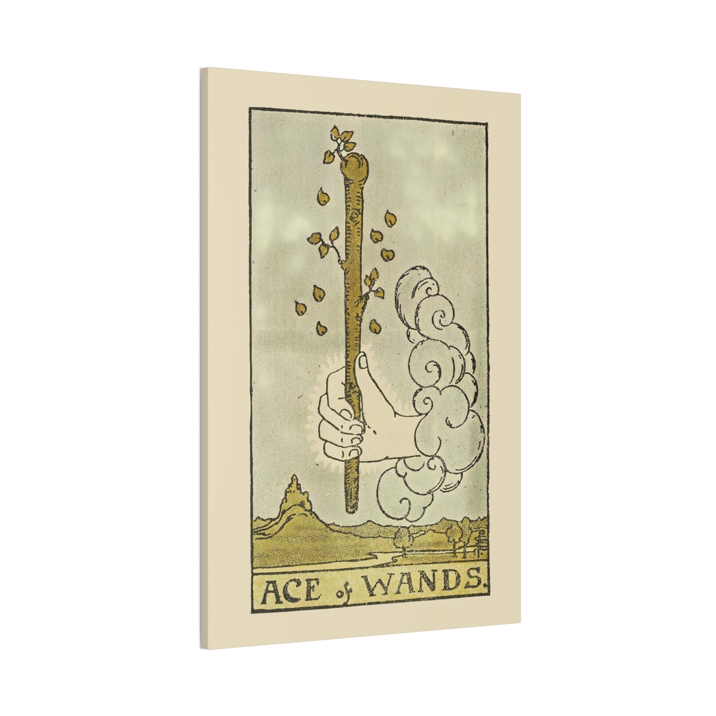 Ace Of Wands Canvas Print - Tarot Card Art for Home or Office - Apothecary Decor
