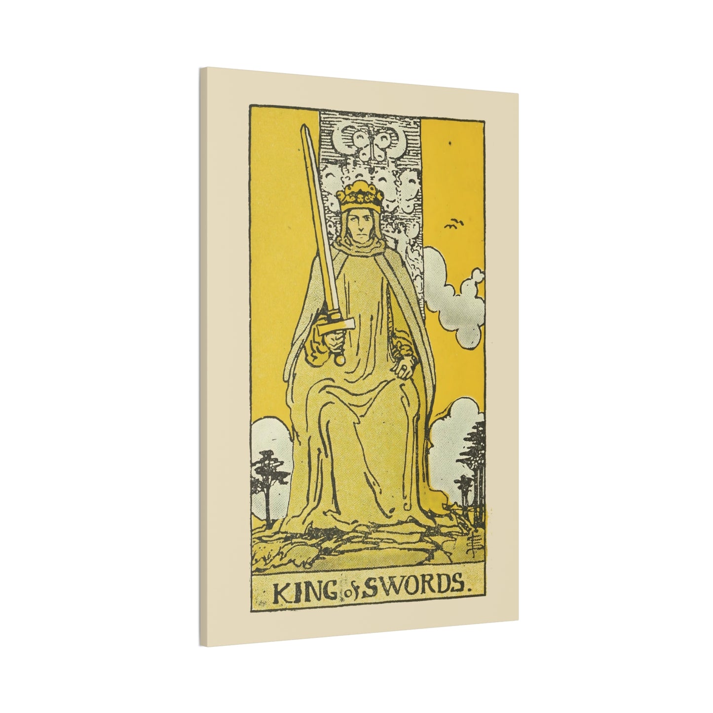 King Of Swords Canvas Print - Tarot Card Art for Home or Office - Apothecary Decor