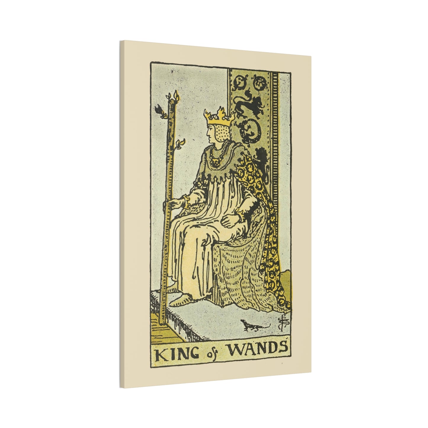 King Of Wands Canvas Print - Tarot Card Art for Home or Office - Apothecary Decor