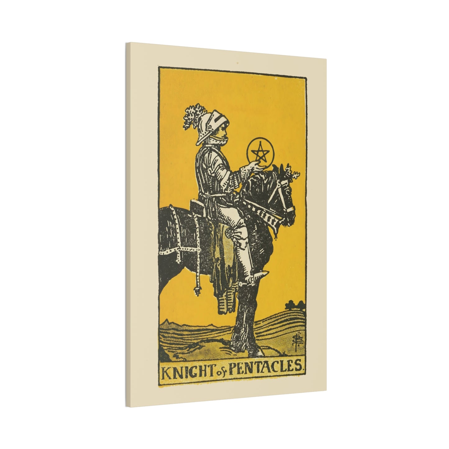 Knight Of Pentacles Canvas Print - Tarot Card Art for Home or Office - Apothecary Decor