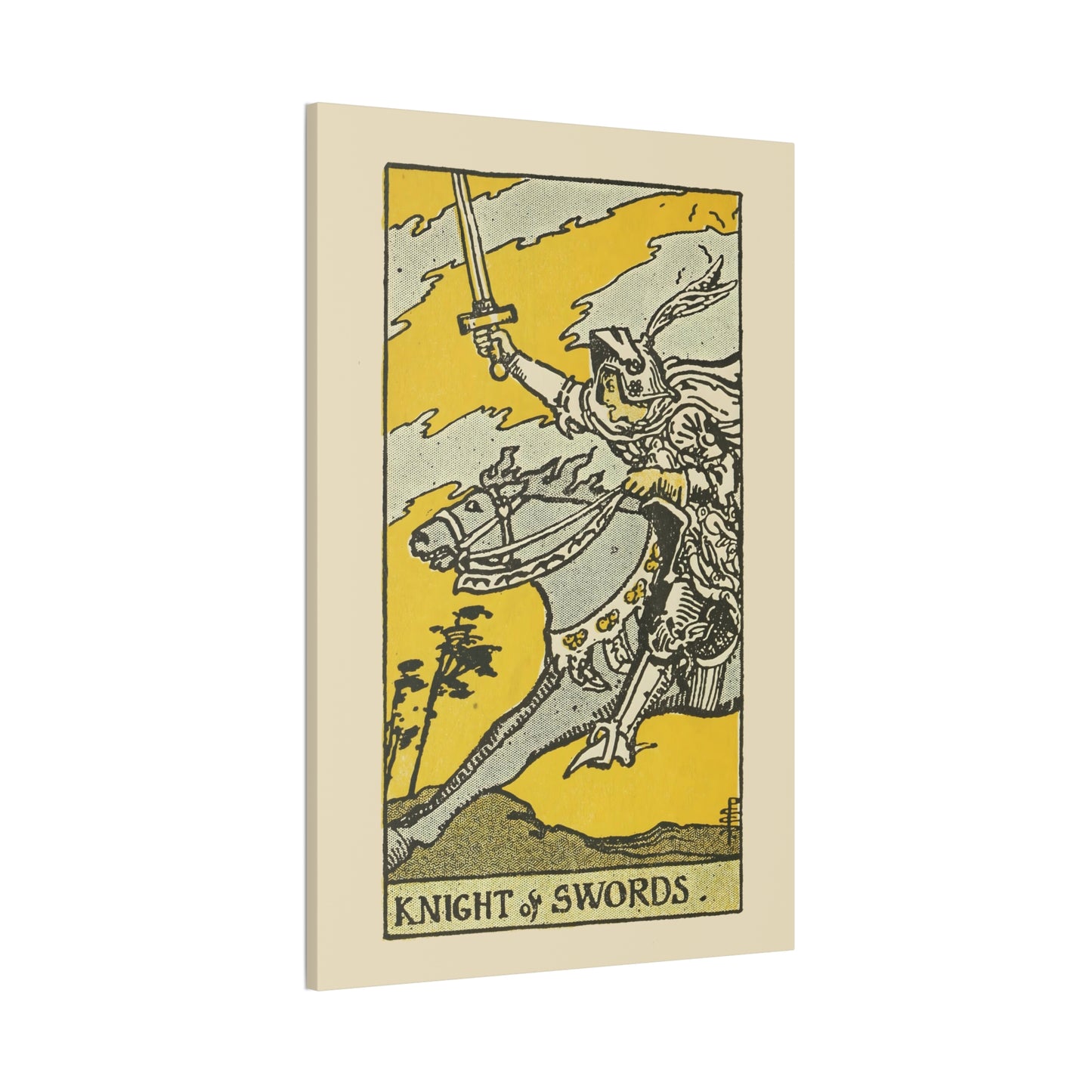 Knight Of Swords Canvas Print - Tarot Card Art for Home or Office - Apothecary Decor