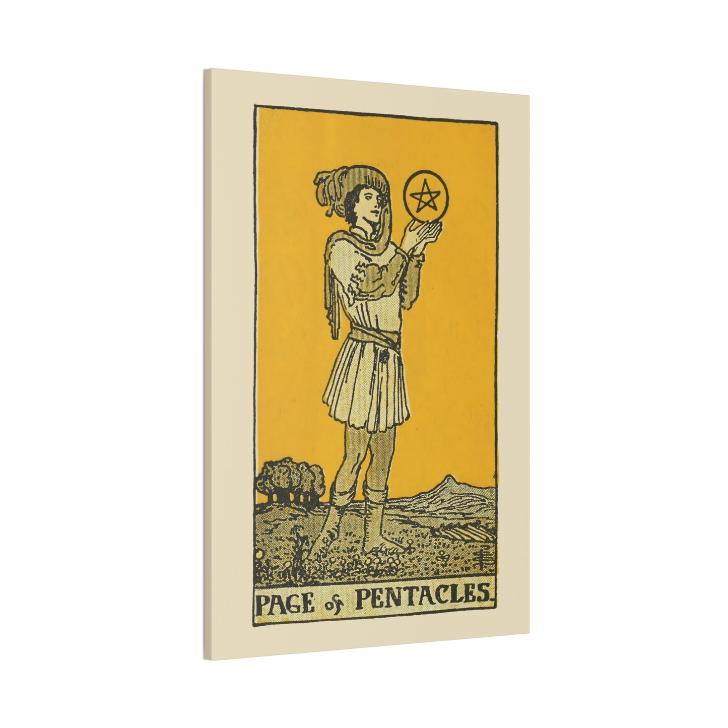 Page Of Pentacles Canvas Print - Tarot Card Art for Home or Office - Apothecary Decor