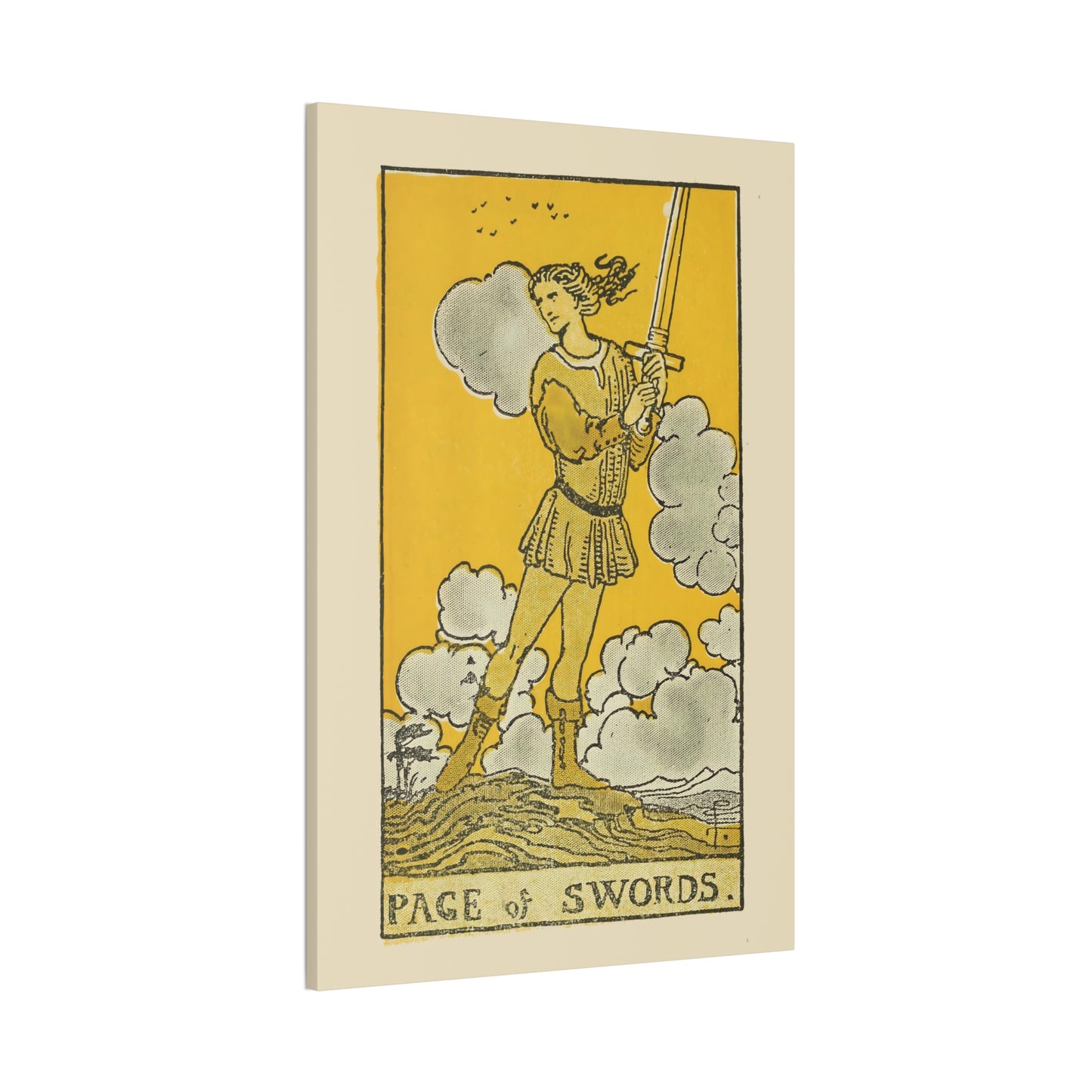 Page Of Swords Canvas Print - Tarot Card Art for Home or Office - Apothecary Decor