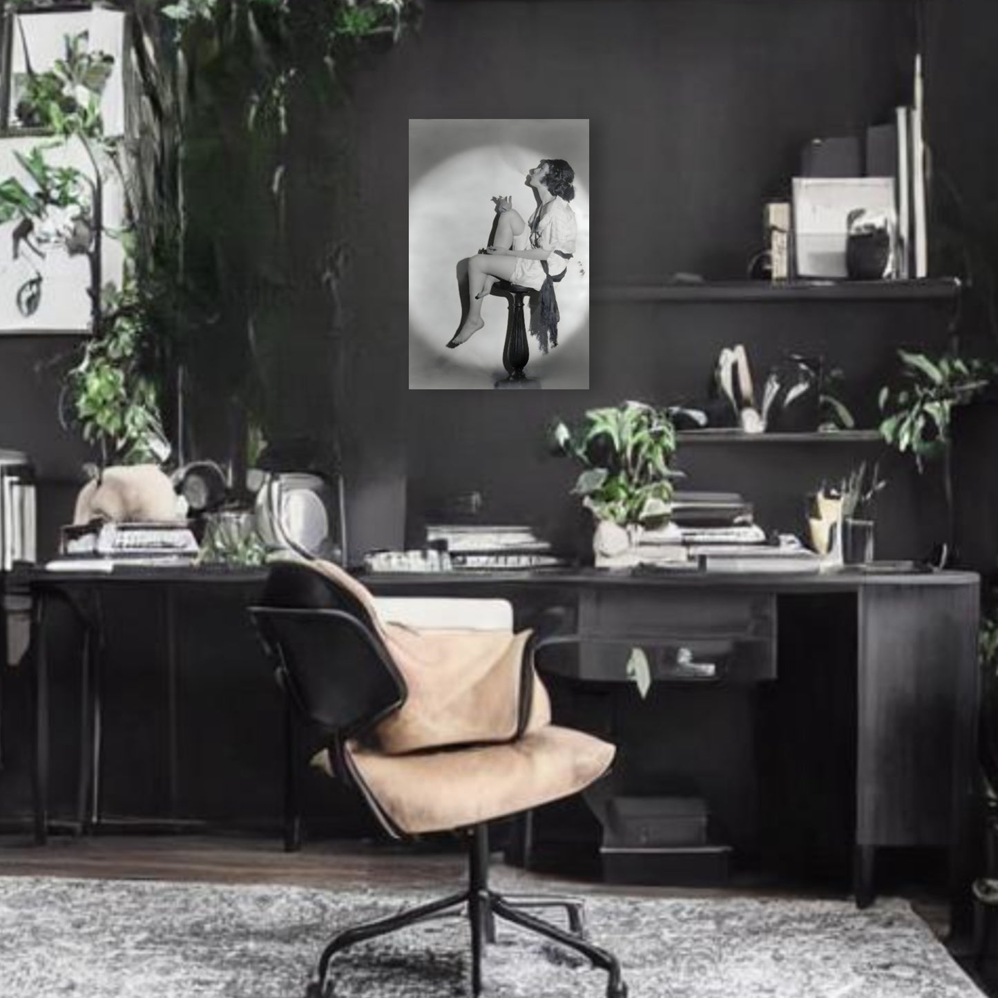 Dark Alfalfa Canvas Print - Herbal Art for Home or Office - Apothecary Decor