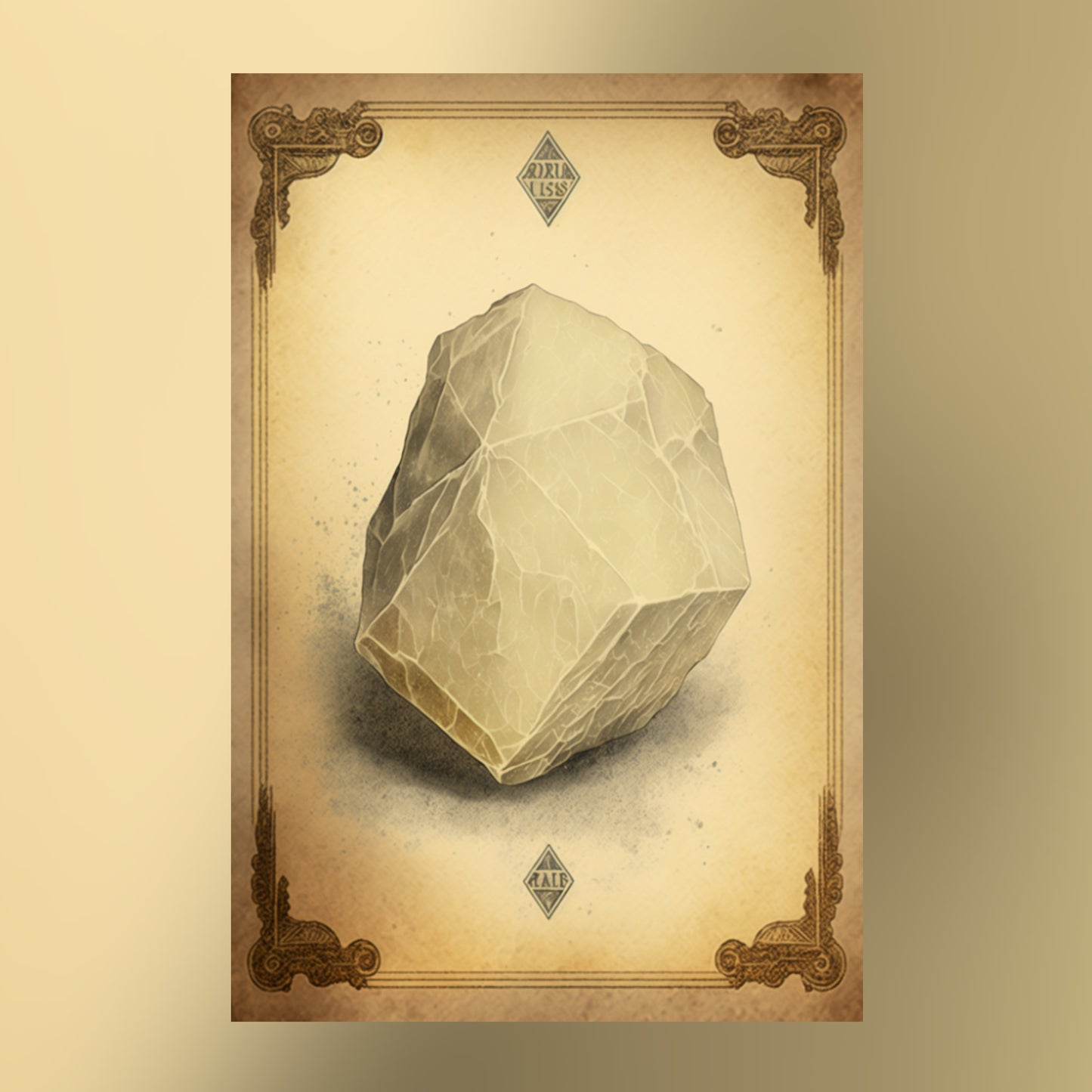 Light Moonstone Canvas Print - Crystal Art for Home or Office - Apothecary Decor