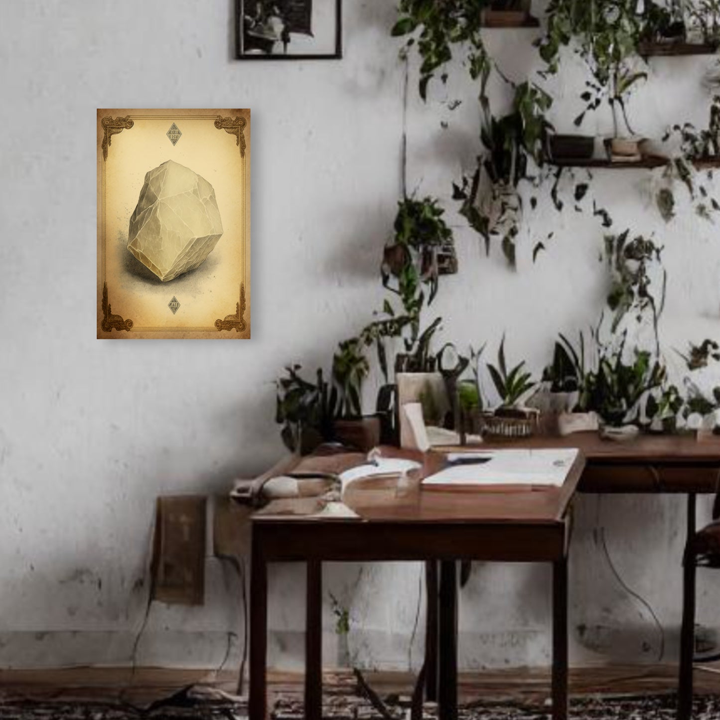 Light Moonstone Canvas Print - Crystal Art for Home or Office - Apothecary Decor