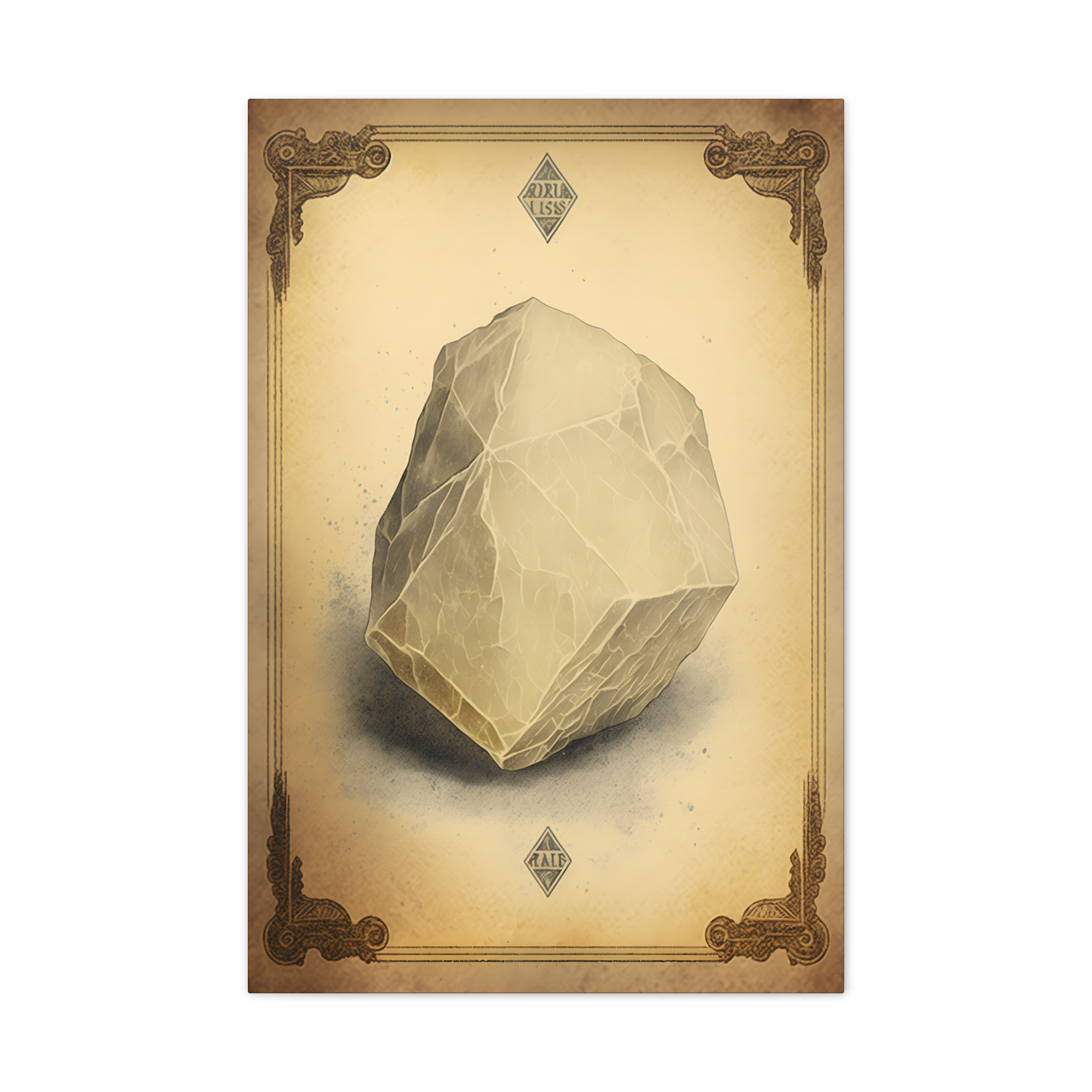 Light Moonstone Canvas Print - Crystal Art for Home or Office - Apothecary Decor