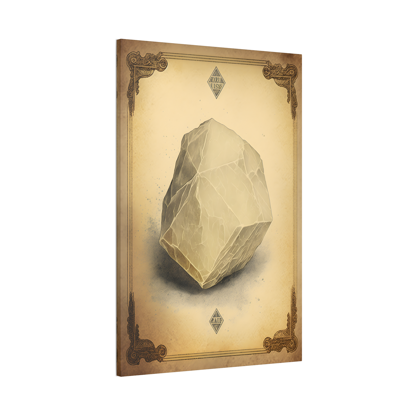 Light Moonstone Canvas Print - Crystal Art for Home or Office - Apothecary Decor