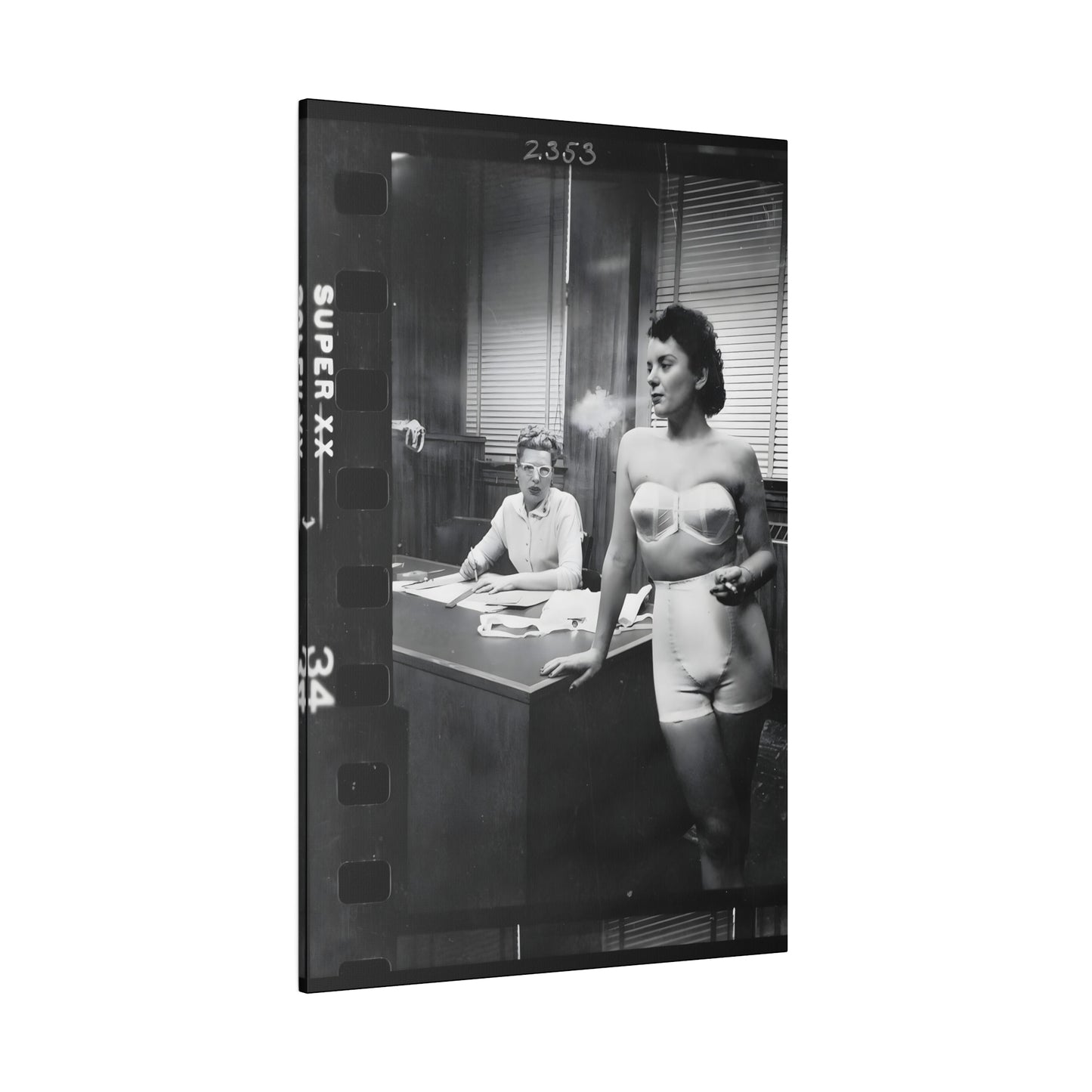 Smoking On Film Canvas Print - Apothecary Art for Home or Office - Apothecary Decor