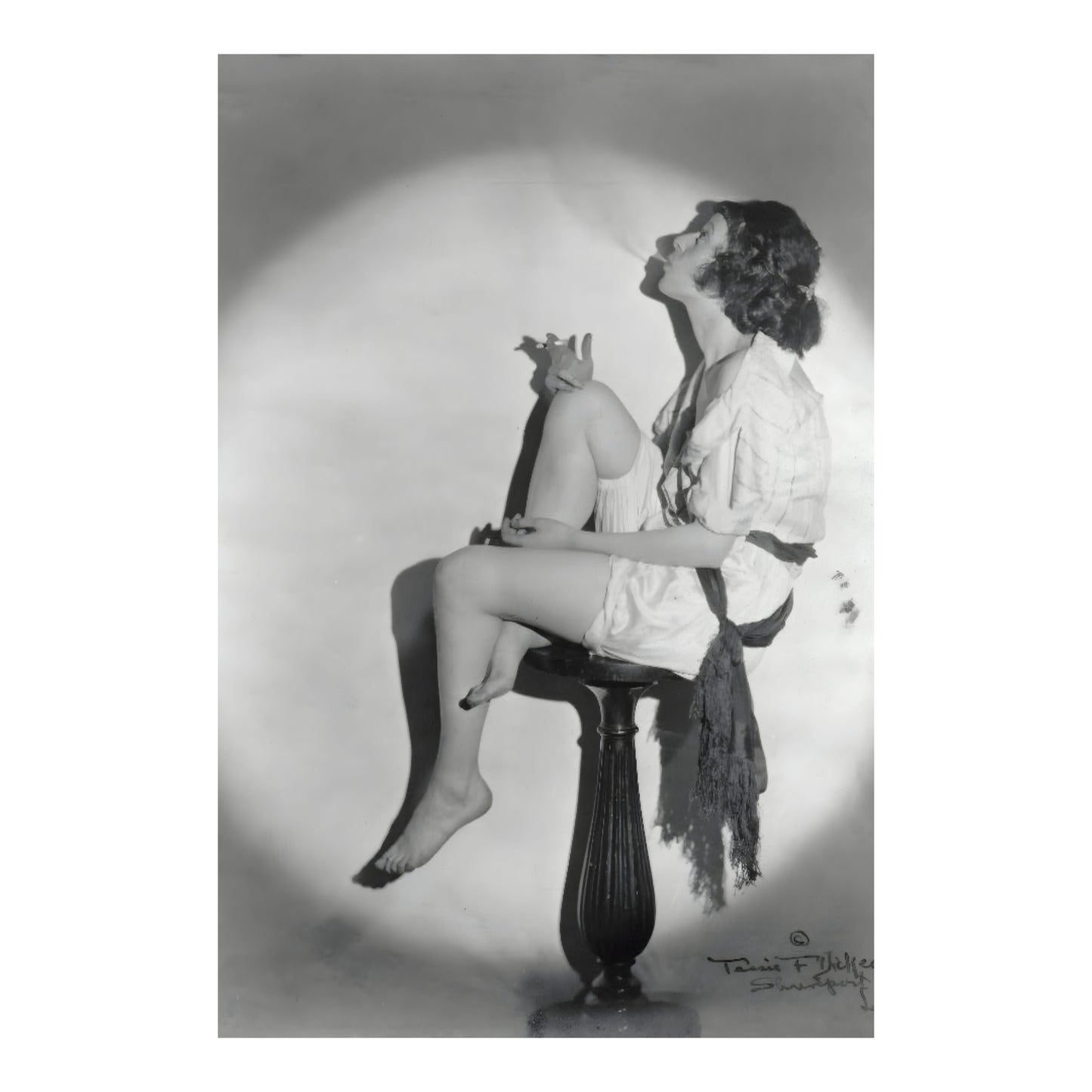 Smoking Woman Canvas Print - Apothecary Art for Home or Office - Apothecary Decor