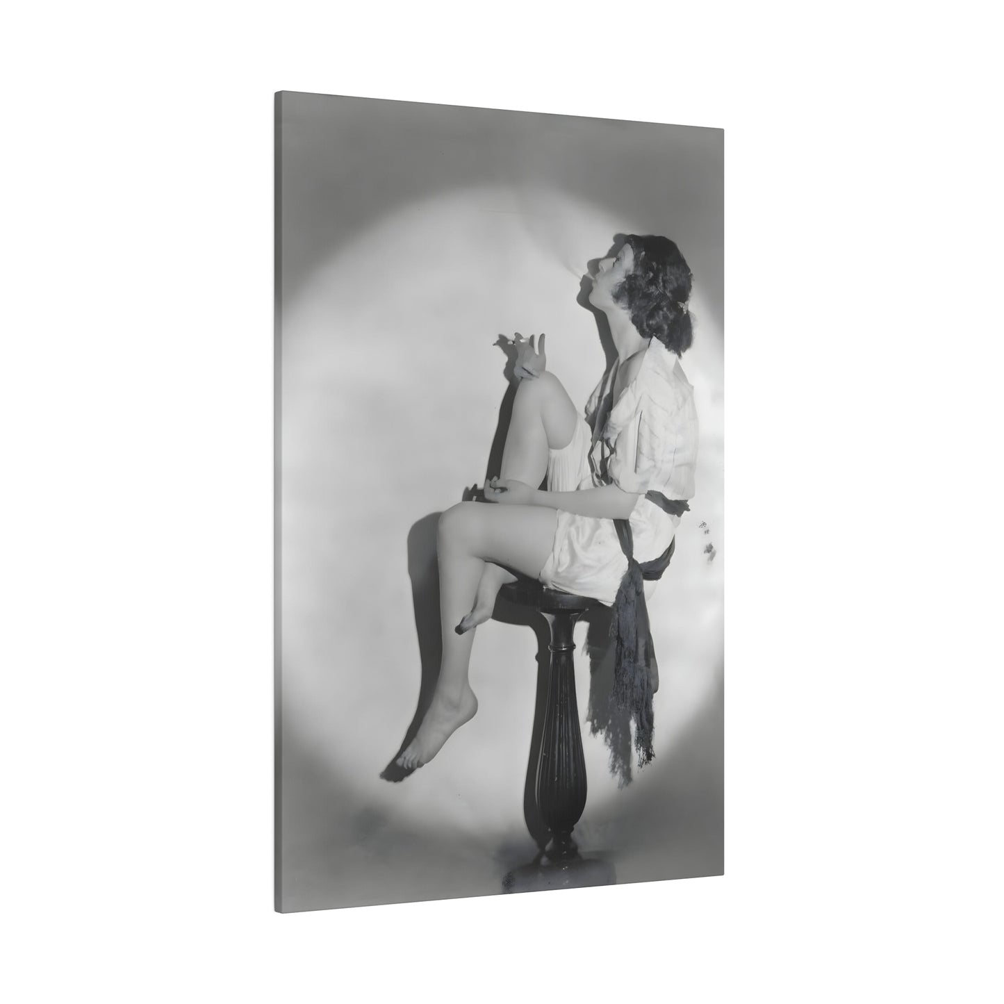 Smoking Woman Canvas Print - Apothecary Art for Home or Office - Apothecary Decor