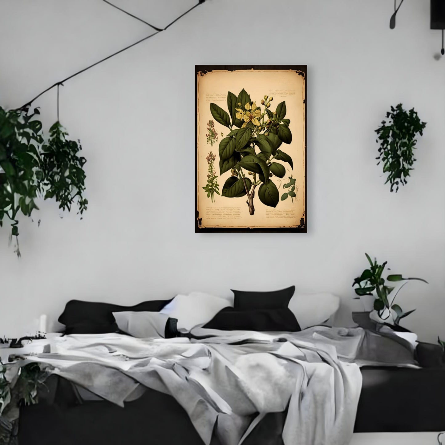 Light St. John's Wart Canvas Print - Herbal Art for Home or Office - Apothecary Decor