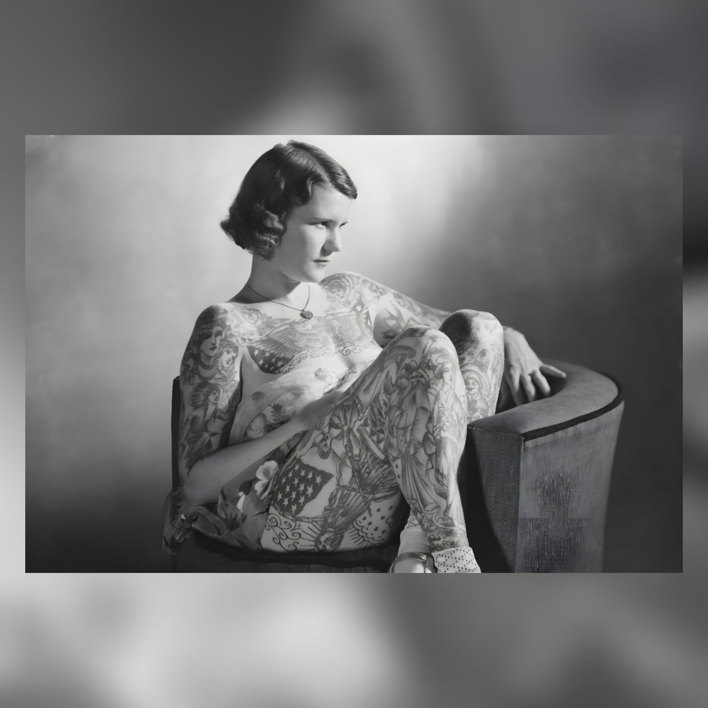 Tattooed Venus Canvas Print - Apothecary Art for Home or Office - Apothecary Decor