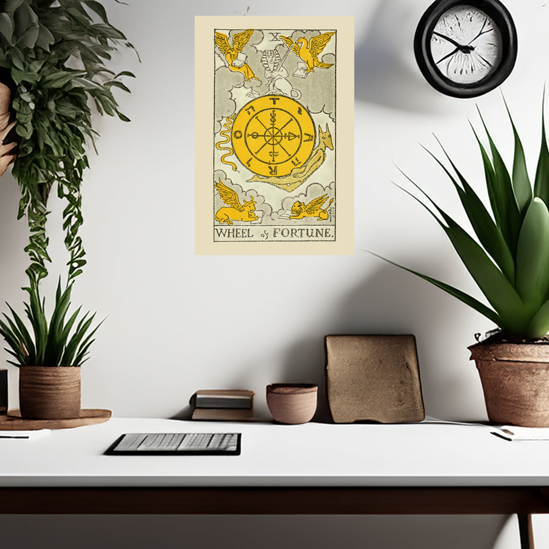 Wheel Of Fortune Number 10 Canvas Print - Tarot Card Art for Home or Office - Apothecary Decor