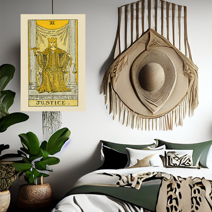 Justice Number 11 Canvas Print - Tarot Card Art for Home or Office - Apothecary Decor