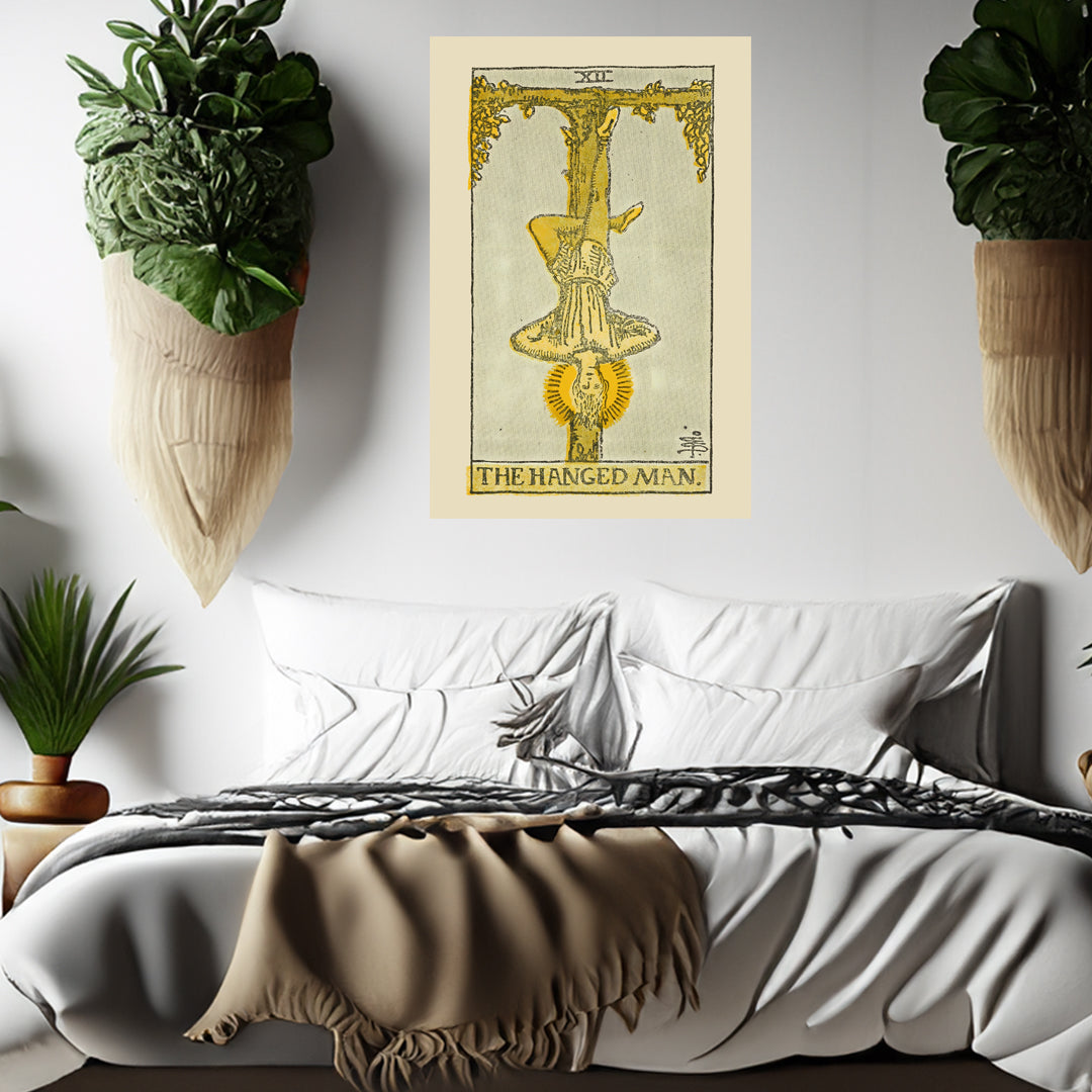 The Hanged Man Number 12 Canvas Print - Tarot Card Art for Home or Office - Apothecary Decor