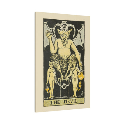 The Devil Number 15 Canvas Print - Tarot Card Art for Home or Office - Apothecary Decor