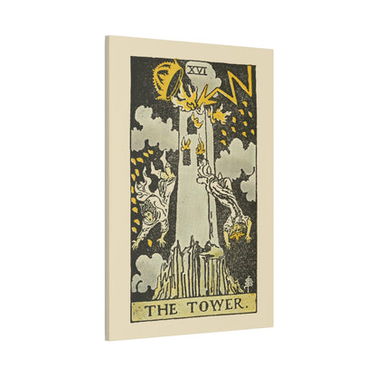 The Tower Number 16 Canvas Print - Tarot Card Art for Home or Office - Apothecary Decor