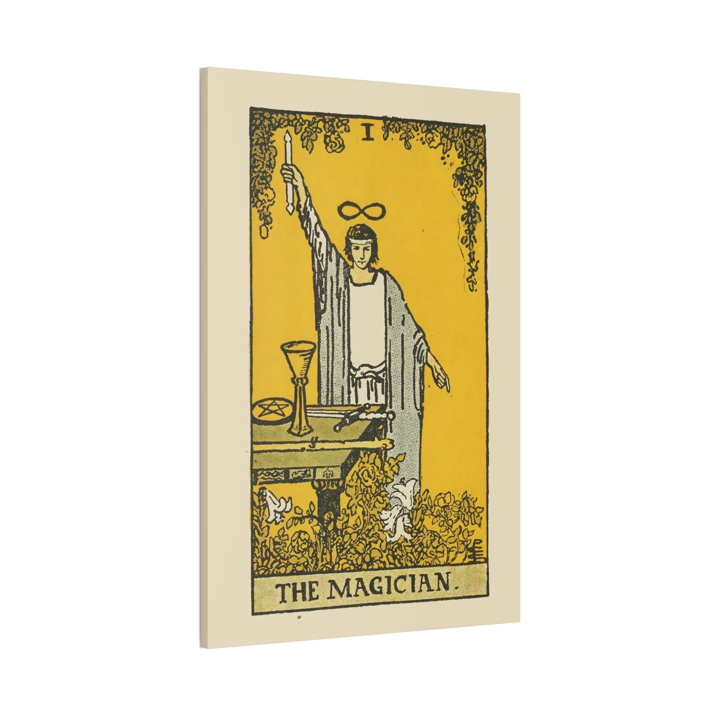 The Magician Number 1 Canvas Print - Tarot Card Art for Home or Office - Apothecary Decor