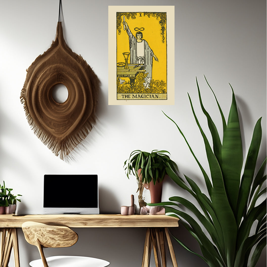 The Magician Number 1 Canvas Print - Tarot Card Art for Home or Office - Apothecary Decor