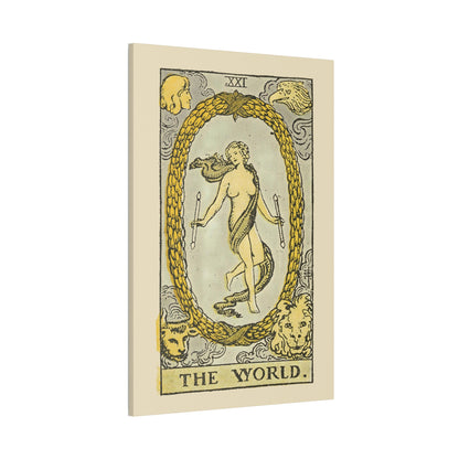 The World Number 21 Canvas Print - Tarot Card Art for Home or Office - Apothecary Decor