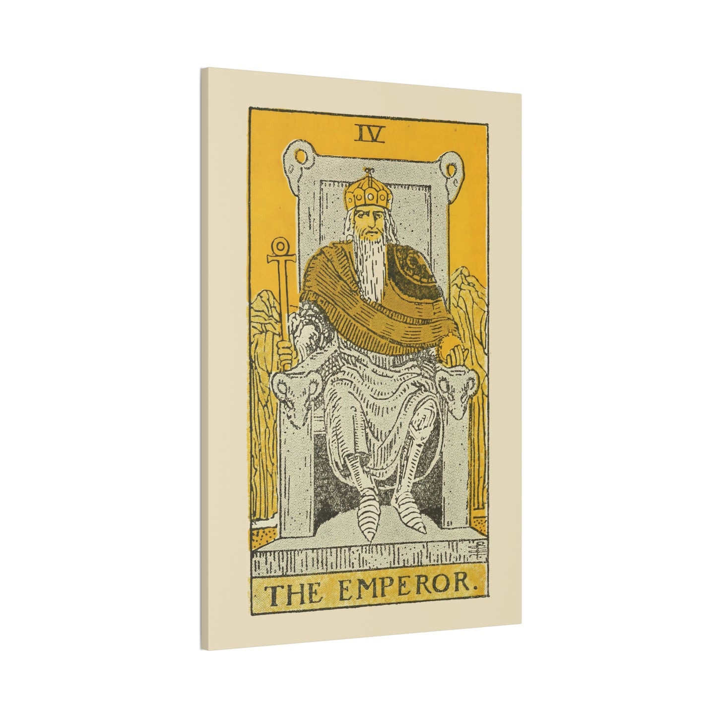 The Emperor Number 4 Canvas Print - Tarot Card Art for Home or Office - Apothecary Decor