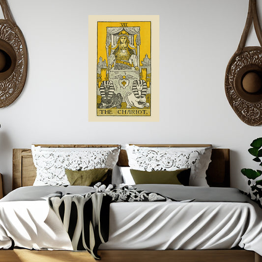 The Chariot Number 7 Canvas Print - Tarot Card Art for Home or Office - Apothecary Decor