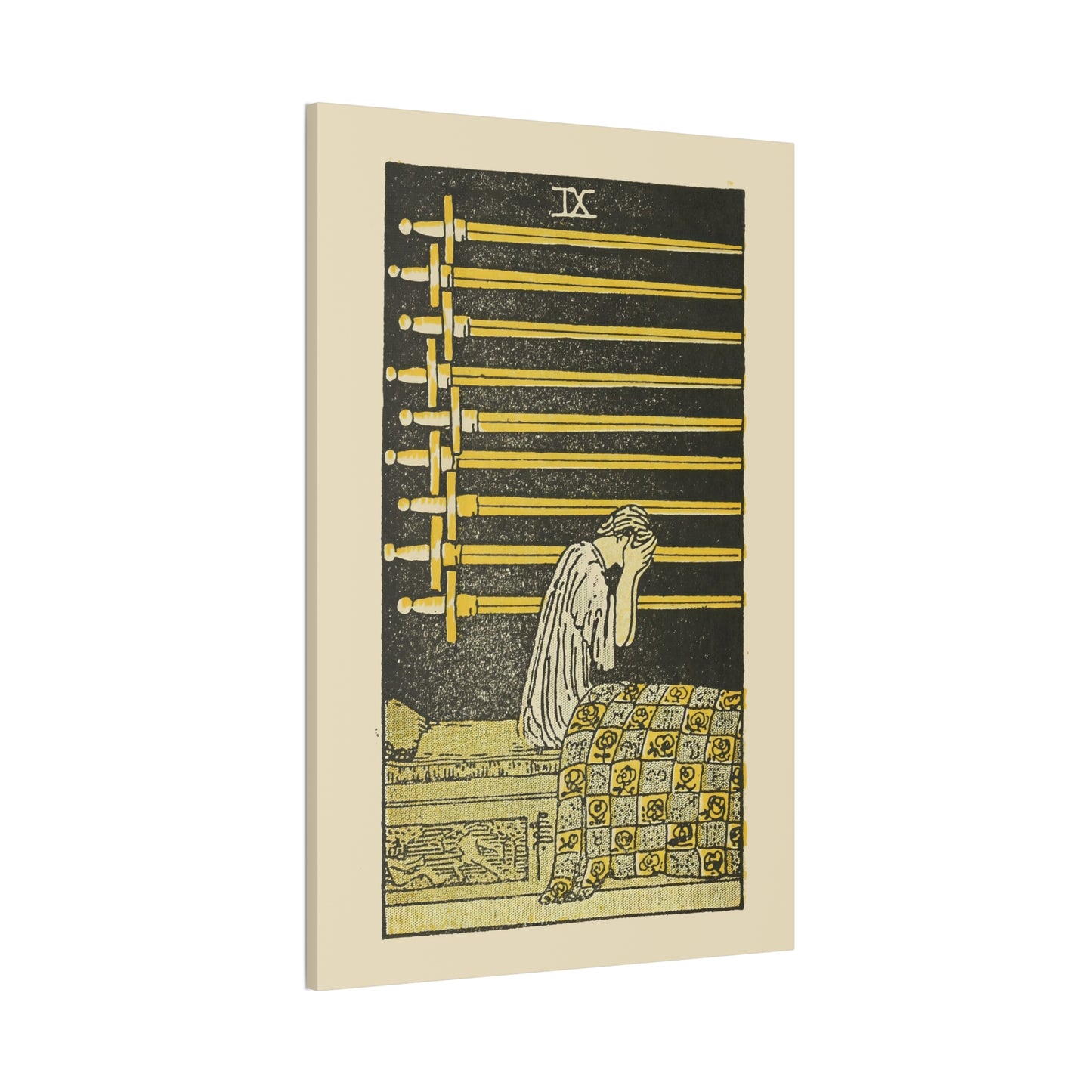 Nine Of Swords Canvas Print - Tarot Card Art for Home or Office - Apothecary Decor