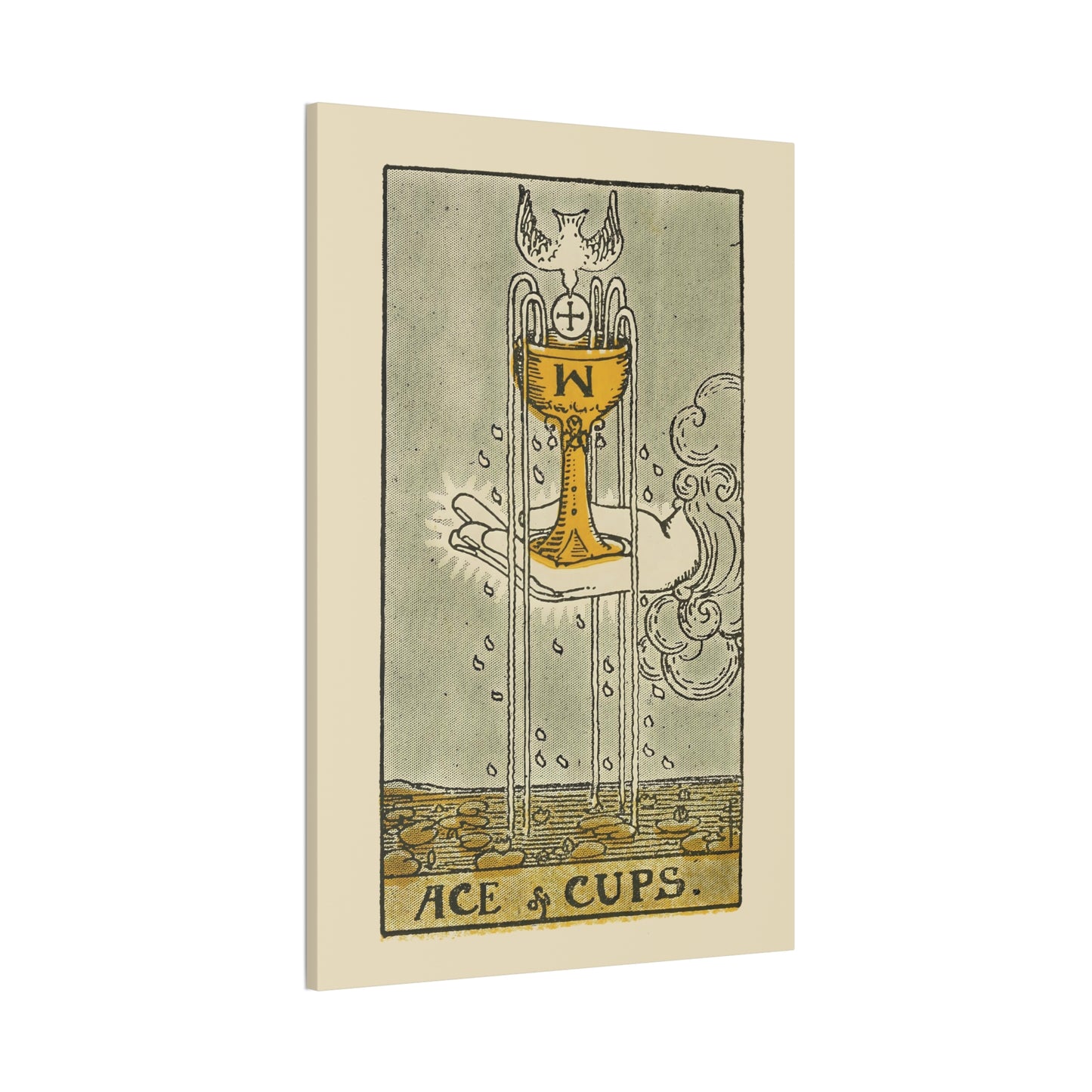 Ace Of Cups Canvas Print - Tarot Card Art for Home or Office - Apothecary Decor