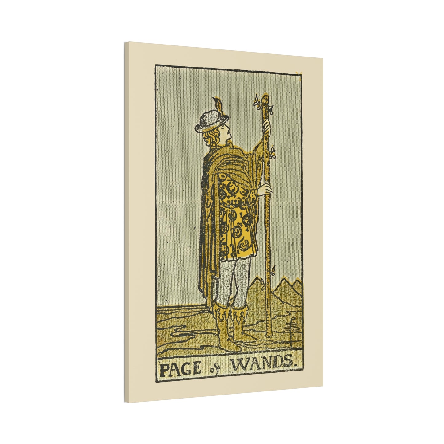 Page Of Wands Canvas Print - Tarot Card Art for Home or Office - Apothecary Decor