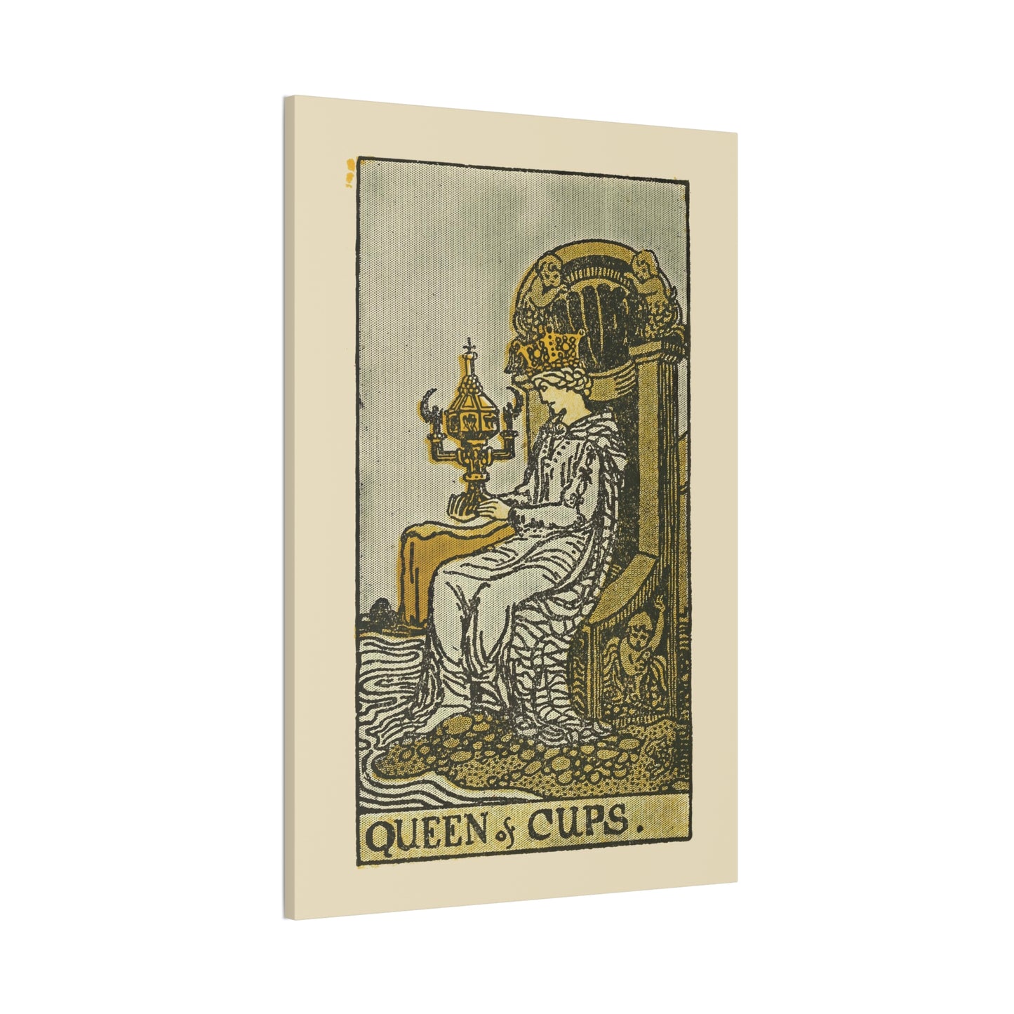 Queen Of Cups Canvas Print - Tarot Card Art for Home or Office - Apothecary Decor