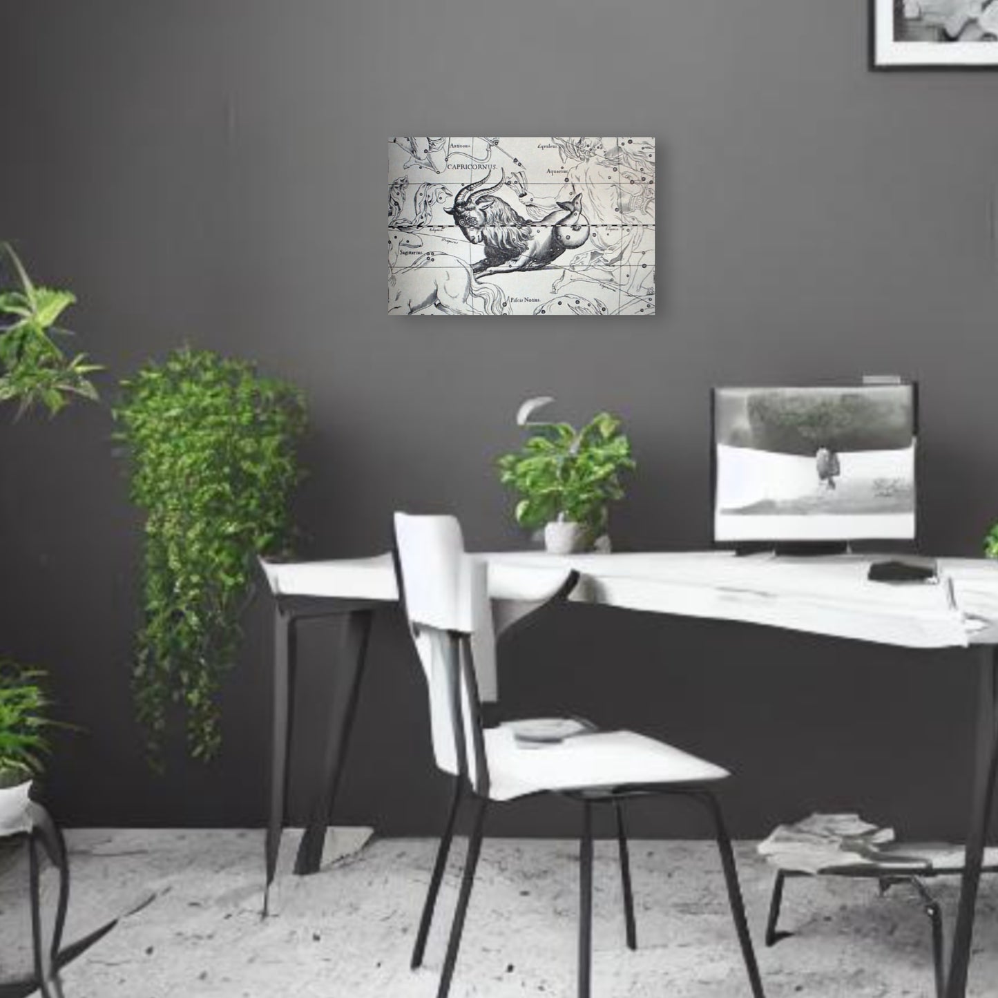 Capricorn Astrology Canvas Print - Apothecary Art for Home or Office - Apothecary Decor