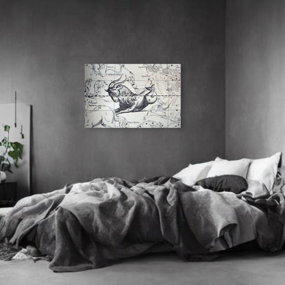 Capricorn Astrology Canvas Print - Apothecary Art for Home or Office - Apothecary Decor