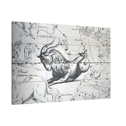 Capricorn Astrology Canvas Print - Apothecary Art for Home or Office - Apothecary Decor