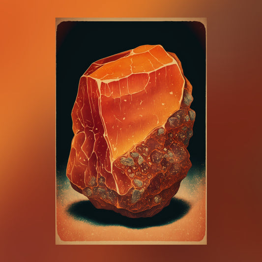 Dark Carnelian Canvas Print - Crystal Art for Home or Office - Apothecary Decor