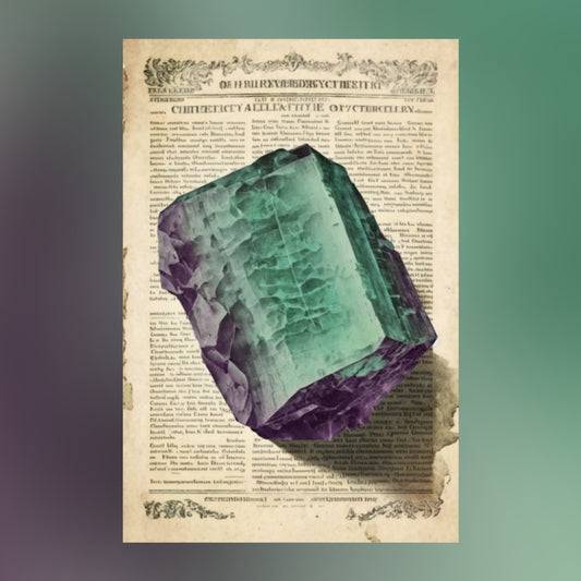 Light Fluorite Canvas Print - Crystal Art for Home or Office - Apothecary Decor